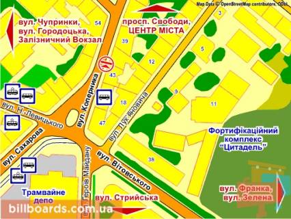 Citylight A in Lviv st. Kopernika, 45 scheme