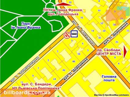 Citylight A in Lviv st. Krusel'nic'koi, 1, misce 1 scheme