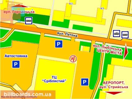 Citylight A in Lviv st. Patona (supermarket "Arsen"), misce 5 scheme