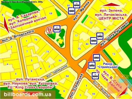 Citylight B in Lviv pl. Franka (ostrivec'), misce 2 scheme