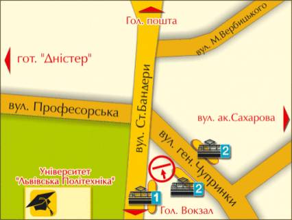 Cityscroll A in Lviv per. st. Cuprinki - Banderi (zupinka) skroll scheme