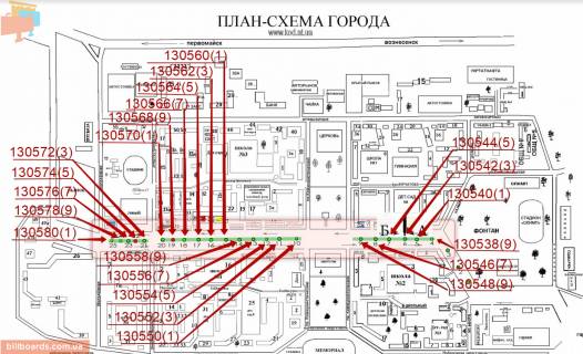 Citylight A in Yuzhnoukrainsk av. Nezavisimosti 5, Gostinica "    " . Radom pesehodnyj perehod. scheme