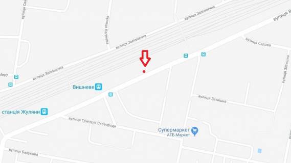 Billboard A in Vishnev, 6х3  m. Visneve, st.Cornovola scheme