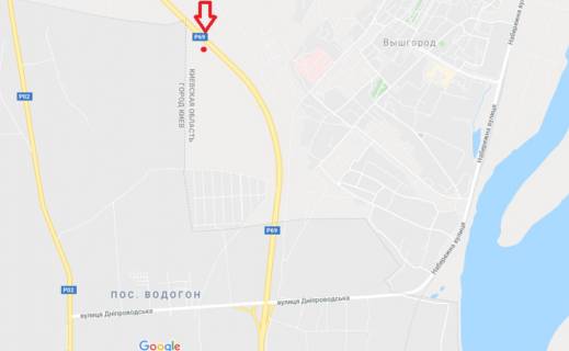 Billboard A in Vishgorod, 6х3  st. Bogatirs'ka / Kurguzova 1-a scheme