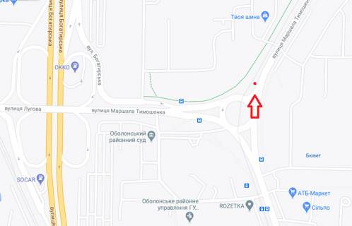 Billboard A in Kyiv, 6,20х3,15  st. M. Timosenka, 3V scheme