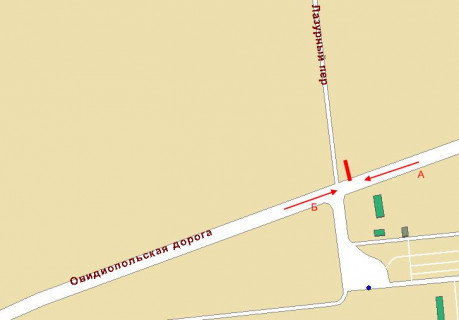 Billboard A in Odessa, 3х6  Ovidiopil's'ka doroga, 7-j km (z mista) scheme