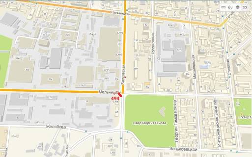 Prismatron, Prism B in Odessa, 3x6  st. Balkivs'ka, 126 A - st. Mel'nic'ka (Prizma) - 136431 scheme