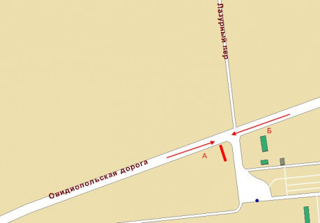 Billboard A in Odessa, 3х6  Ovidiopol'ska doroga (v misto)  scheme