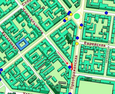 Backlight B in Odessa, 2.32*3.14  st. Novosel's'kogo - st. Preobrazens'ka  scheme