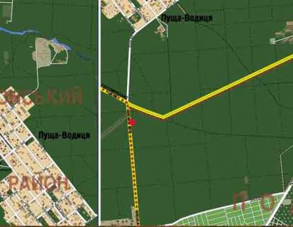 Billboard A in Kyiv, 3х6  st. Gorodskaa (A) napravlenie k KPP Gostomel', k Puse Vodice scheme