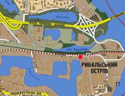 Billboard B in Kyiv, 3х6  st.Elektrikov (B) napravlenie na Podol scheme