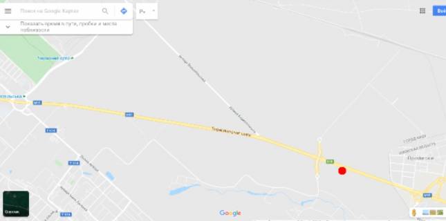 Billboard B in Kyiv, 3х6  Borispol'skaa trassa, v storonu Kieva, pered AZS "ANP" scheme