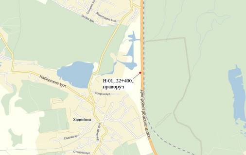 Billboard A in Kiev roads, 3х6  N-01 Novoobuhovskaa trassa 22 km 400 m scheme