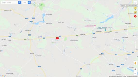 Billboard A in Kopiliv, 3х6  M-06 Zitomir-Kiev 45 km 000 m scheme