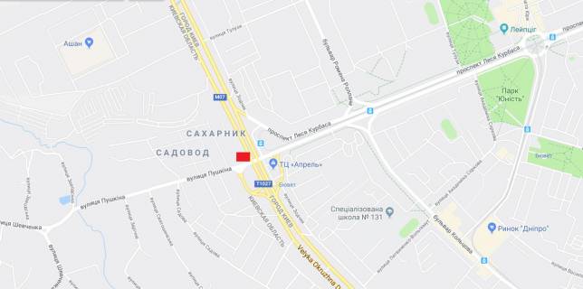 Billboard B in Kyiv, 3х6  Bol'saa okruznaa naprotiv TC Aprel',vyezd s av.L.Kurbasa, scheme