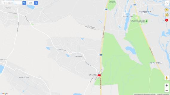 Billboard B in Lisniki (Kiev region), 3х6  N -01 Novoobuhovskaa trassa 20 km.500 m. scheme