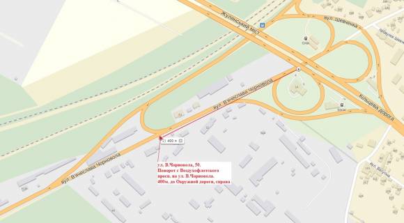 Billboard A in Kyiv, 3х6  Vozduhoflotskij prospekt scheme