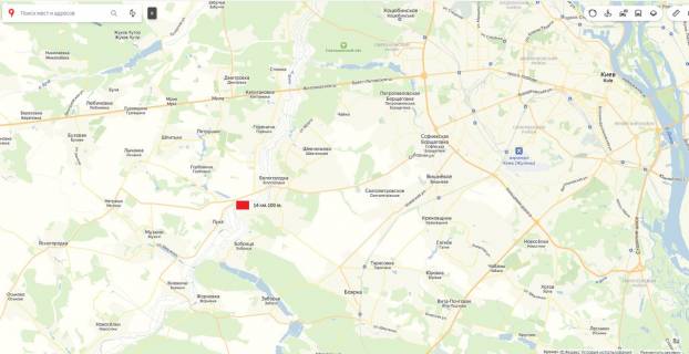 Billboard A in Kiev roads, 3х6  R-04 Fastov-Bysev-Kiev 14 km 100 m scheme