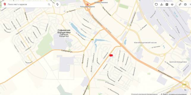 Billboard B in Sofiivska Borshchagivka, 3х6  st.Kievskaa 1 scheme