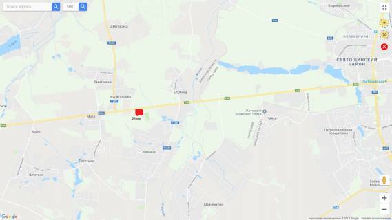 Billboard B in Kiev roads, 3х6  M-06 Kiev-Zitomir 24 km 000 m scheme