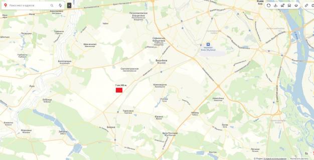 Billboard A in Svyatopetrivske, 3х6  s.Svatopetrovskoe,7 km.300 m. ot Okruznoj dorogi v storonu Boarki (A) scheme