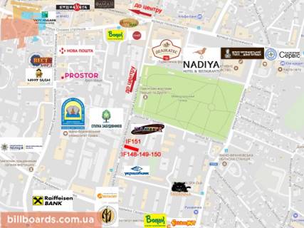 Billboard B in Ivano-Frankivsk, 3x6  Mel'nika-Saharova B scheme