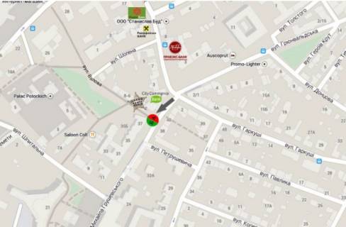 Citylight  in Ivano-Frankivsk, 1.8х1.2  Грушевського scheme