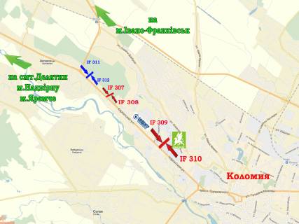 Billboard A in Colomia, 3x6  Kolomia-Separivci- Karpats'ka viizd (A) scheme