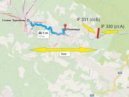 Billboard B in Bukovel, 3x6  Bukovel' (Polanica centr) st.B (vid Bukovela) scheme