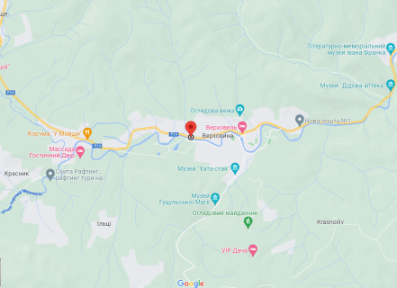 Billboard A in Verkhovyna, 3х6  R24, 120, Verhovina, Ivano-Frankivs'ka oblast' scheme