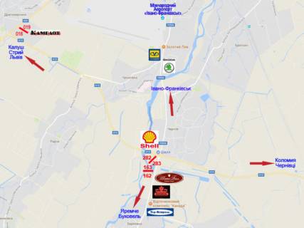 Billboard B in Cherniiv, 3х6  Nadvirnans'ka scheme