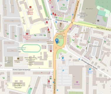 Billboard B in Ivano-Frankivsk, 3х6  Konoval'ca, Banderi, Evropejs'ka plosa scheme