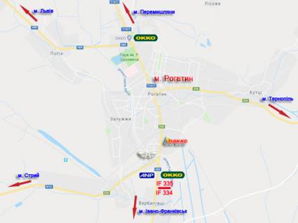 Billboard B in Rohatyn, 3х6  selo Potik, trasa ( avtoslah N-09) scheme