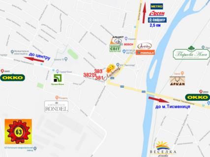 Billboard  in Ivano-Frankivsk, 4х3  Незалежності, Тисменицька, Угорницька scheme