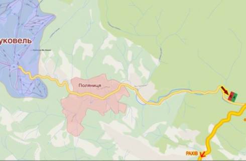 Billboard B in Ivano-Frankivsk highways, 3х6  selo Ablunica scheme