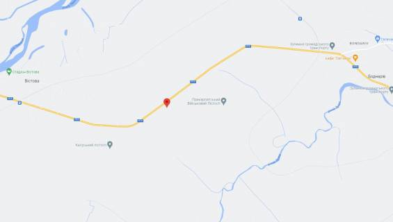 Billboard A in Ivano-Frankivsk highways, 3х6  trasa Strij-Ivano-Frankivs'k, m. Vistova (Ivano-Frankivs'ka oblast') trasa N 10 Ivano-Frankivs'kij - Kalus, miz selami Vistova-Bodnariv., st. A scheme