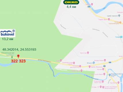 Billboard A in Tatariv, 3х6  selo Polanica, selo Tatariv, trasa ( avtoslah N-09 ), memorial'nij park scheme