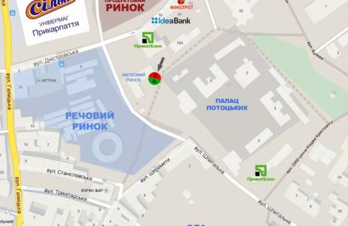 Citylight  in Ivano-Frankivsk, 1.8х1.2  Шпитальна scheme