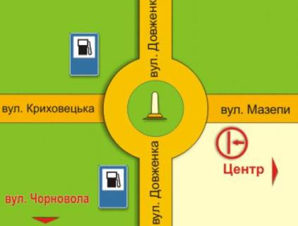 Billboard  in Ivano-Frankivsk, 3х6  Мазепи scheme