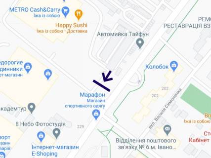 Billboard A in Ivano-Frankivsk, 3х6  Vovcinec'ka scheme