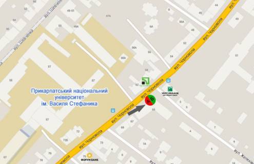 Citylight  in Ivano-Frankivsk, 1.8х1.2  Чорновола scheme