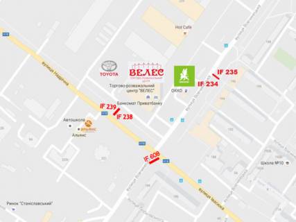 Billboard  in Ivano-Frankivsk, 3х6  Вовчинецька scheme