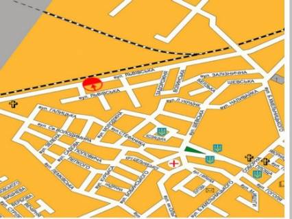 Billboard C in Shepticriy (Chervonograd), 3x6  st. L'vivs'ka_navpr superm Roveks scheme