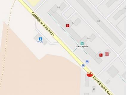 Billboard B in Drogobich вул. Бориславська (центр) ЦНАП  scheme