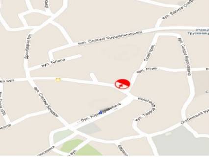 Citylight A in Truskavets, 1.2x1.8  st. Ricki, kinoteatr Zlata scheme