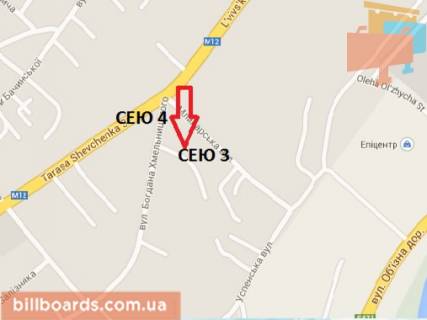 Billboard A in Stry, 3x6  st.Hmel'nic'kogo, 76 (doroga do Sil'po) scheme