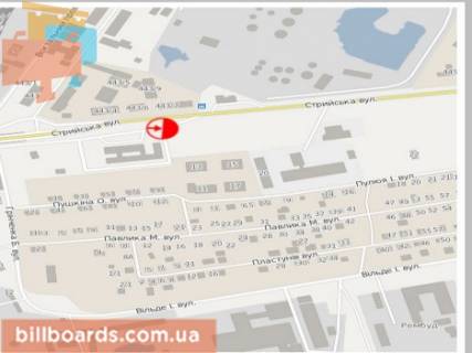 Billboard A in Drogobich, 3x6  st.Strijs'ka, viizd z Drogobica, doroga na Strij  AZS OKKO ,WOG scheme