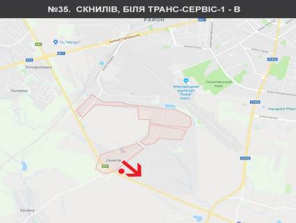 Billboard B in Lviv route, 3x6  Skniliv do Epicentru scheme