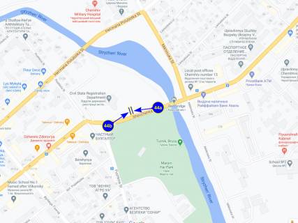 Billboard B in Chernihiv st. Sevcenko (zags) (storona B) scheme