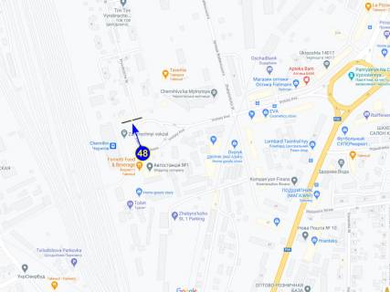 Billboard A in Chernihiv plosad' Vokzal'naa (levyj) scheme